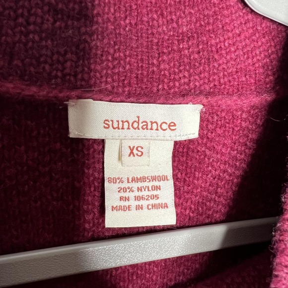 Sundance Sweater Coat Womens XS Pink Jacquard Lambswool Button Front Longline‎ - Picture 4 of 12